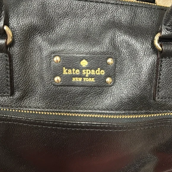 Kate Spade New York Black Bowler Bag Satchel Tote Authentic - Picture 7 of 12